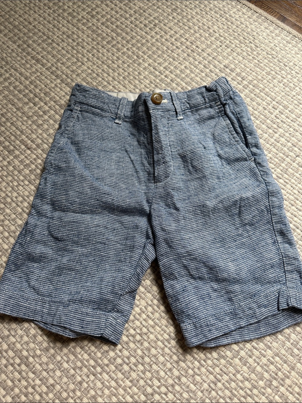 J. Crew Boys Blue Striped Cotton Shorts